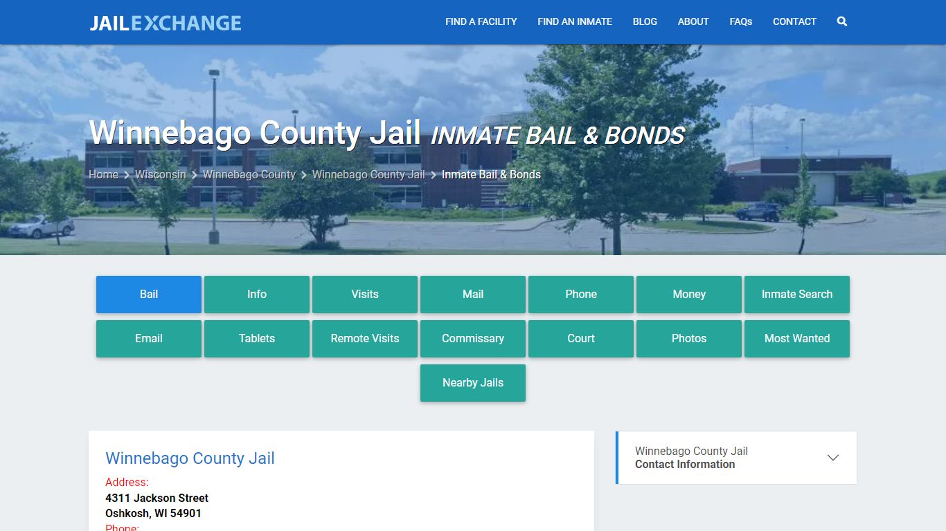 Bail & Bonds - Winnebago County Jail, WI - Jail Exchange